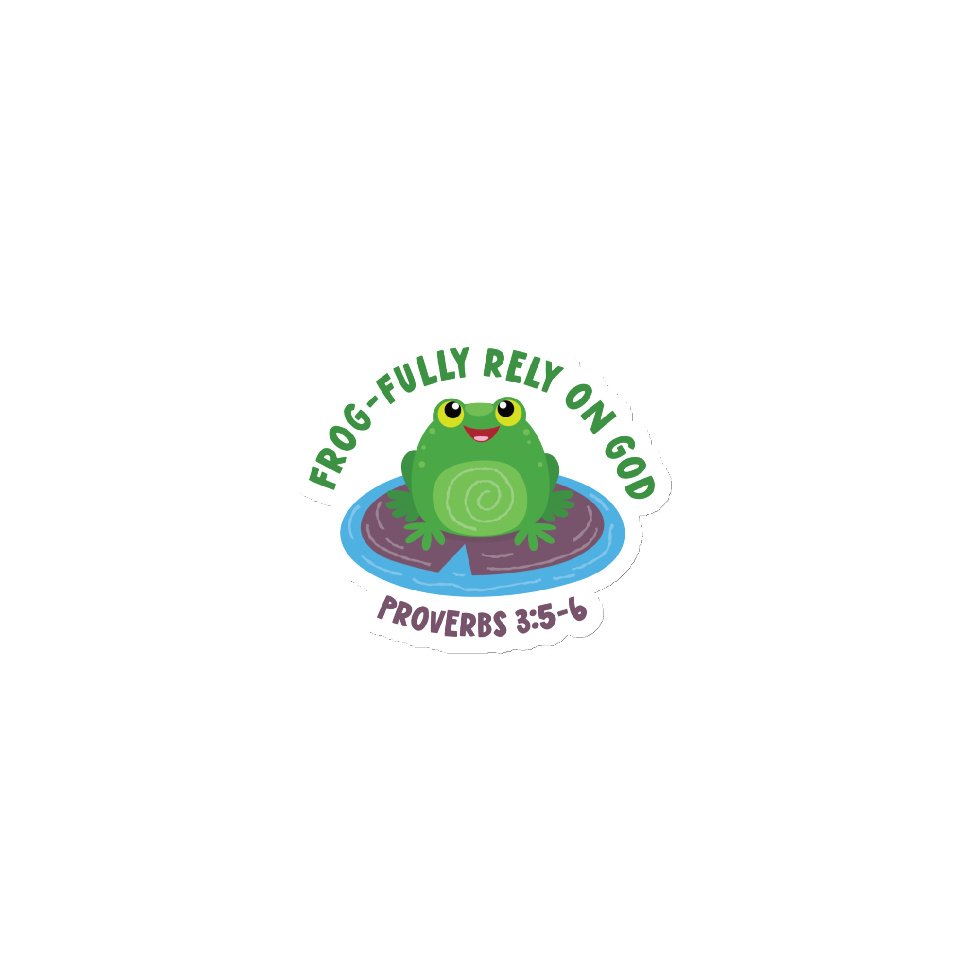 Cute Frog cartoon Christian saying bible verse Magnet - Image 2