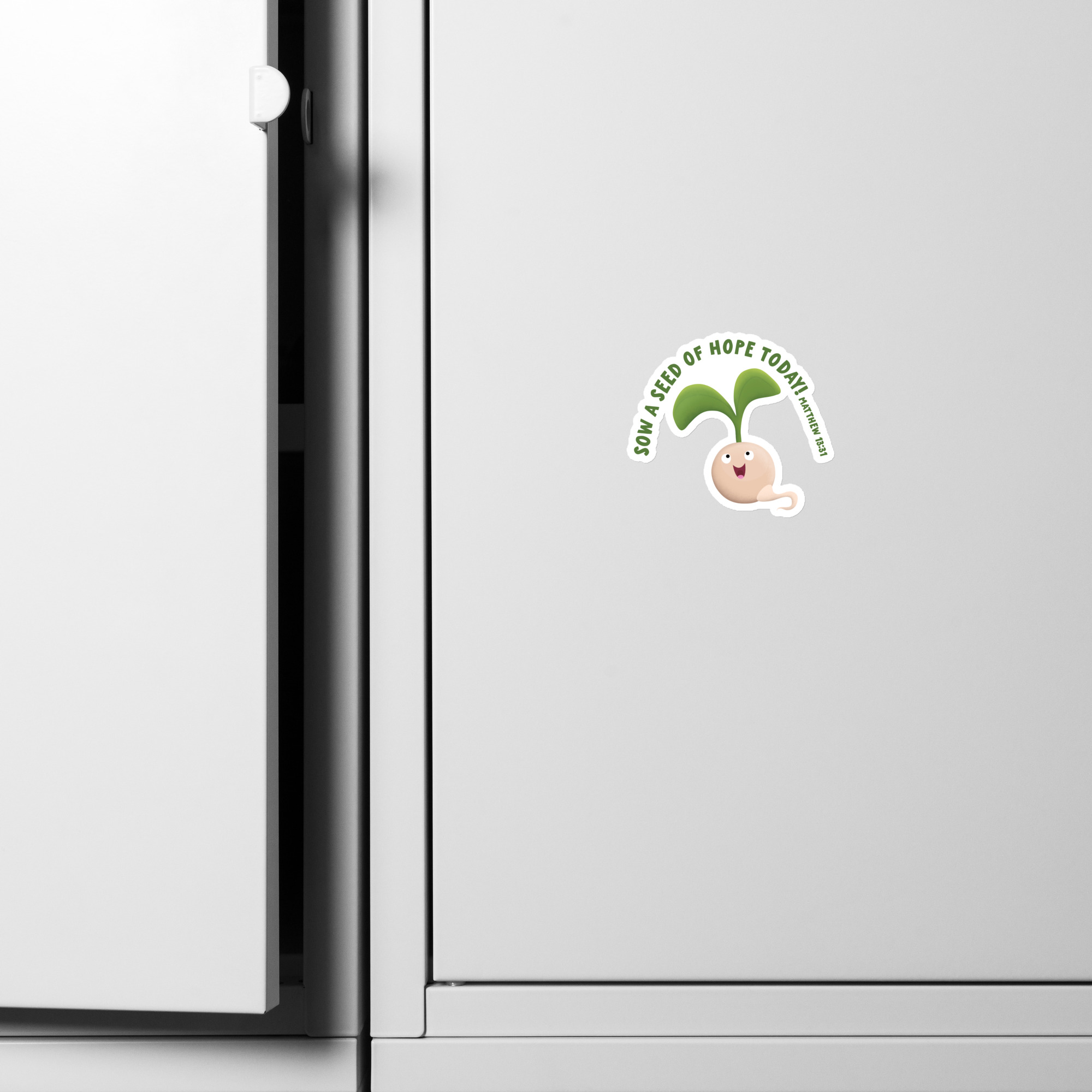 Cute germinating seed cartoon bible verse Magnet - Image 5