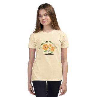 Cute sunflowers cartoon  bible verse Youth Short Sleeve T-Shirt