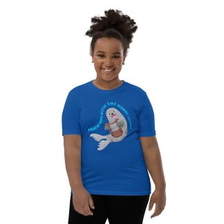Cute harp seal cartoon bible verse Psalm 150 Youth Short Sleeve T-Shirt